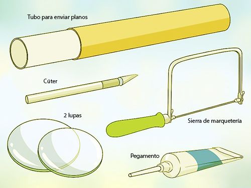 Hacer telescopio con lupas