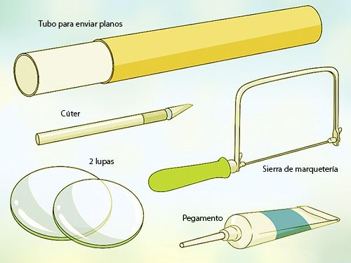 Hacer telescopio con lupas